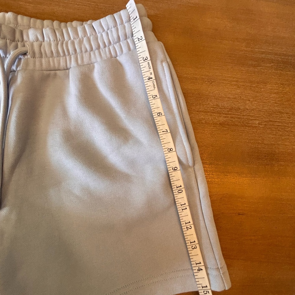 Sweaty Betty ‘Elevated Short’ High Rise Cotton Fleece Salt Blue Pocket, Sz S NWT - Picture 10 of 14